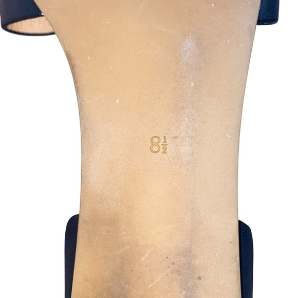 Madewell Thea Leather Black Slip On Sandals Classic Minimalist Size 8.5 - Picture 7 of 7